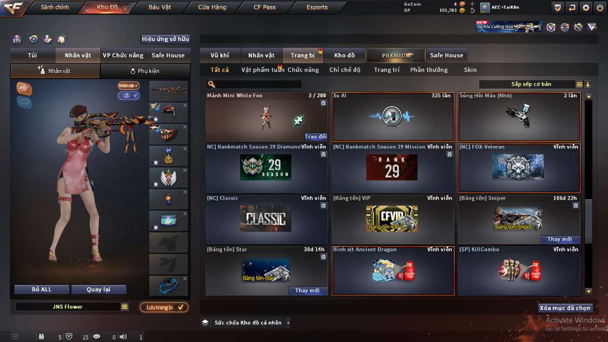 shop acc cf uy tin gia re